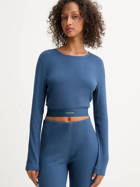 Calvin Klein Underwear longsleeve damski kolor niebieski 000QS7217E - zdjęcie produktu nr 1