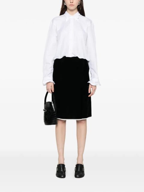 Prada velvet midi skirt - Black