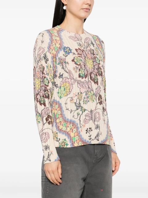 ETRO floral-print sweater - Neutrals