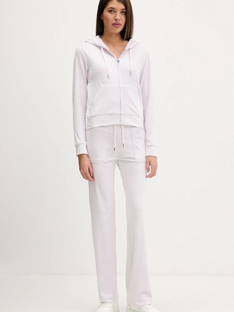 Juicy Couture spodnie dresowe DEL RAY POCKETED PANT damskie kolor fioletowy gładkie JCAP180 - zdjęcie produktu nr 2