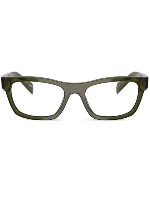 Prada Eyewear geometric-frame glasses - Green - zdjęcie produktu nr 1