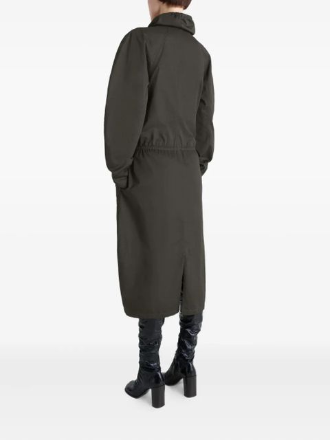 LEMAIRE Vareuse raglan-sleeve drawstring midi dress - Brown