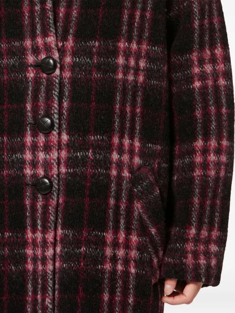 MARANT ÉTOILE Gabriel checked single-breasted coat - Black
