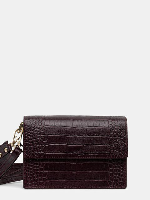 Answear.LAB torebka skórzana kolor bordowy - zdjęcie produktu nr 1