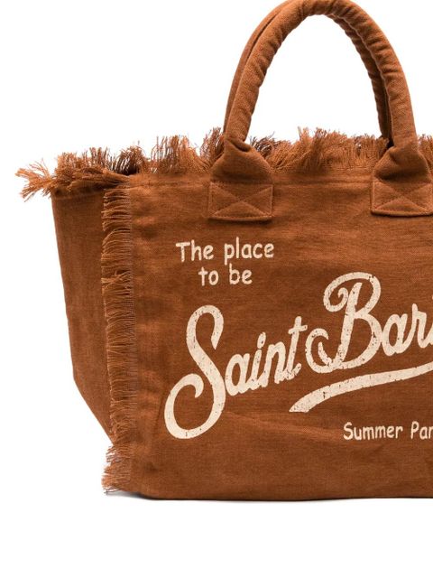 MC2 Saint Barth Vanity fringed tote 0bag - Brown