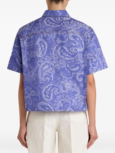 ETRO paisley jacquard shirt - Purple
