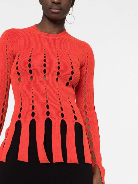 AMBUSH cut-out knitted top - Orange