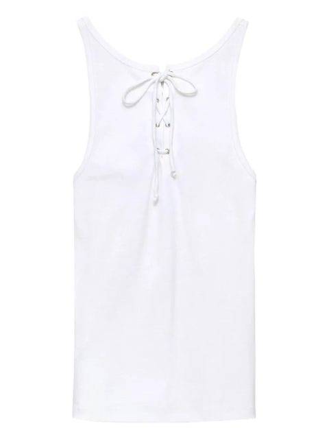Prada lace-up tank top - White - zdjęcie produktu nr 1