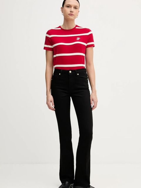 Tommy Hilfiger t-shirt damski kolor czerwony WW0WW47809 - zdjęcie produktu nr 2