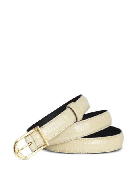 Zadig&Voltaire Rise crocodile-embossed slim belt - Neutrals - zdjęcie produktu nr 1