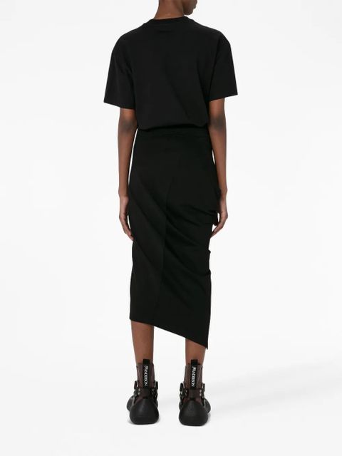 JW Anderson asymmetric draped skirt - Black