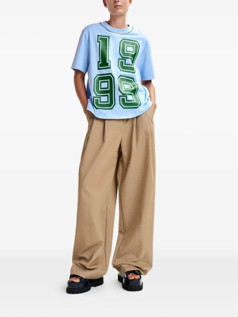 Essentiel Antwerp Jisos number-print T-shirt - Blue - zdjęcie produktu nr 2