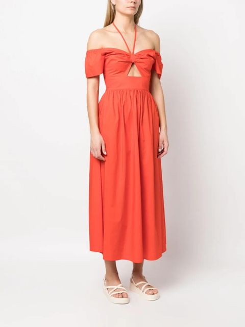 TWINSET off-shoulder halterneck dress - Orange