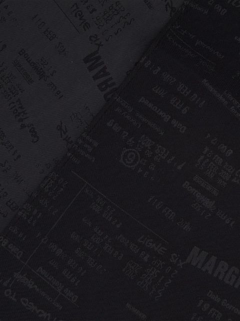 MM6 Maison Margiela jacquard logo scarf - Black