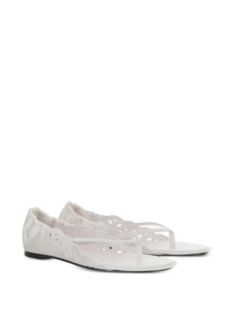 Jacquemus lace up flat shoes - White - zdjęcie produktu nr 2