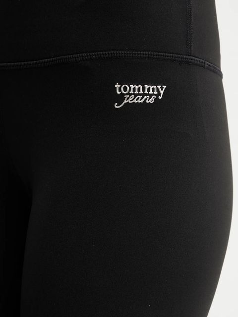Tommy Jeans legginsy damskie kolor czarny gładkie DW0DW21830