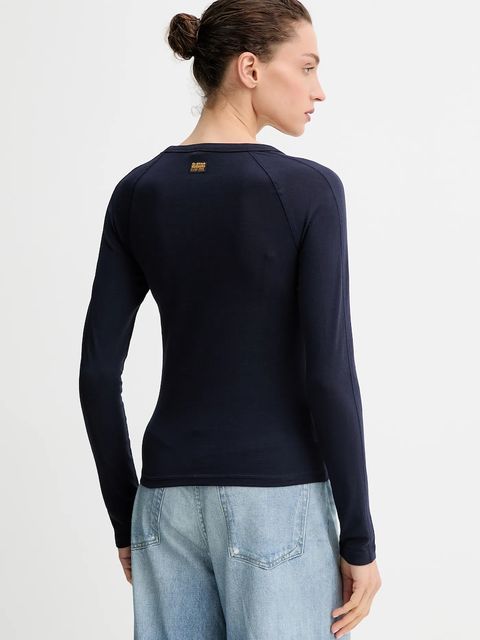 G-Star longsleeve bawełniany kolor granatowy D27740.D961 - zdjęcie produktu nr 2