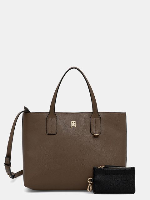 Tommy Hilfiger torebka kolor beżowy AW0AW18233 - zdjęcie produktu nr 1