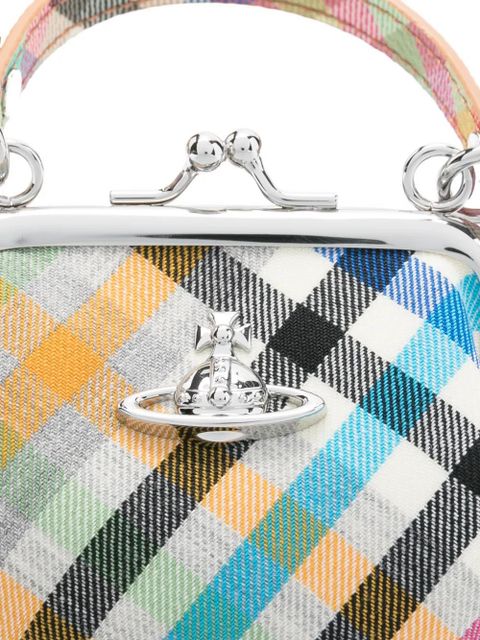 Vivienne Westwood plaid mini bag - White