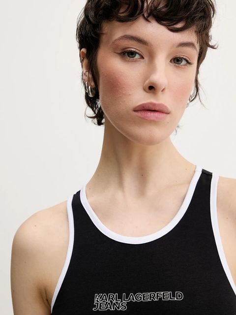 Karl Lagerfeld Jeans top kolor czarny A2W17024