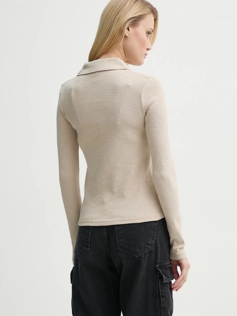 G-Star longsleeve bawełniany kolor beżowy D26074-D958