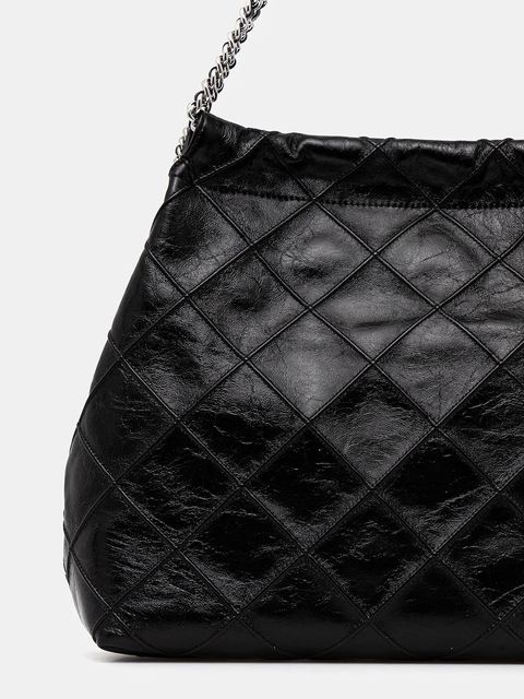 Tory Burch torebka skórzana Fleming kolor czarny 165170-001