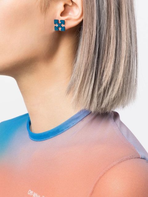 Off-White mini Arrow earrings - Blue