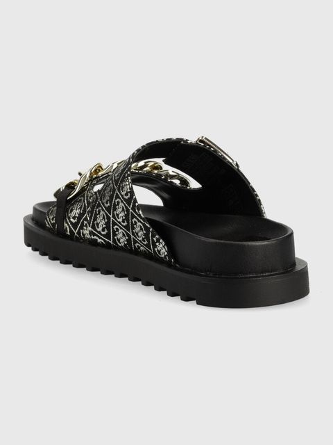 Guess klapki FATEMA damskie kolor czarny FL6FAT FAL03 - zdjęcie produktu nr 2