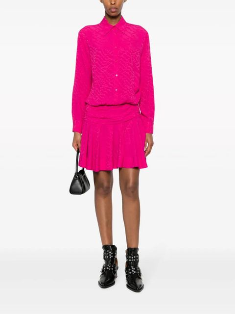 PINKO logo-jacquard pleated shirtdress - zdjęcie produktu nr 2