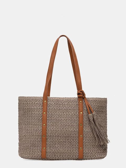 Answear.LAB torebka shopper damska pleciona - zdjęcie produktu nr 1