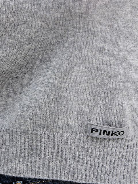 Pinko polo wełniane damskie kolor szary 105450 A2Q9