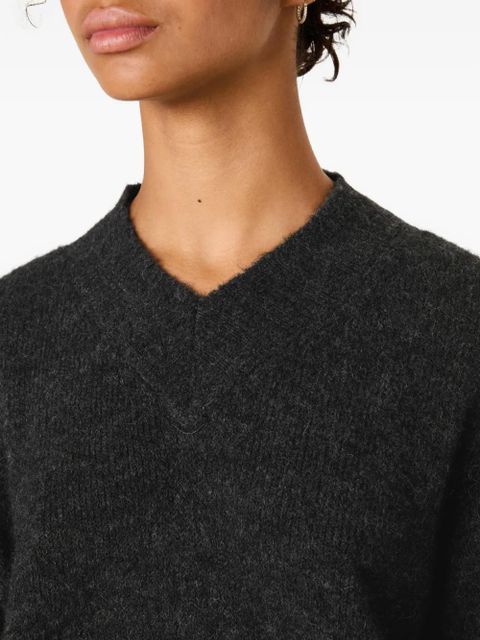 American Vintage East v-neck ribbed sweater - Grey