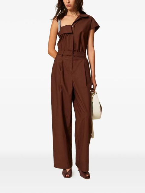 TWINSET one-shoulder jumpsuit - Brown - zdjęcie produktu nr 1