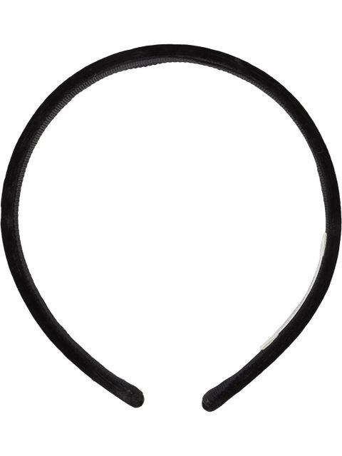 Jennifer Behr Lacey silk velvet hairband - Black - zdjęcie produktu nr 1