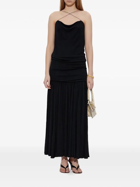 Jacquemus Abiha gathered-waist low-back maxi dress - Black - zdjęcie produktu nr 2