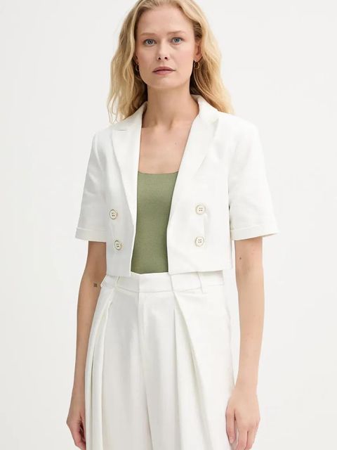 Morgan marynarka kolor biały niezapinana gładka VTIVI.F - zdjęcie produktu nr 1