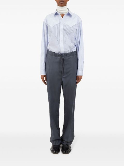 Maison Margiela moiré-effect straight-leg trousers - Grey - zdjęcie produktu nr 2