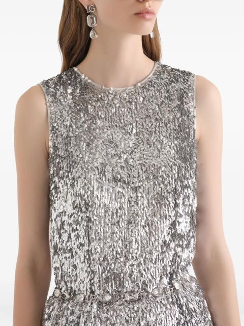 Dolce & Gabbana sequin top - Silver
