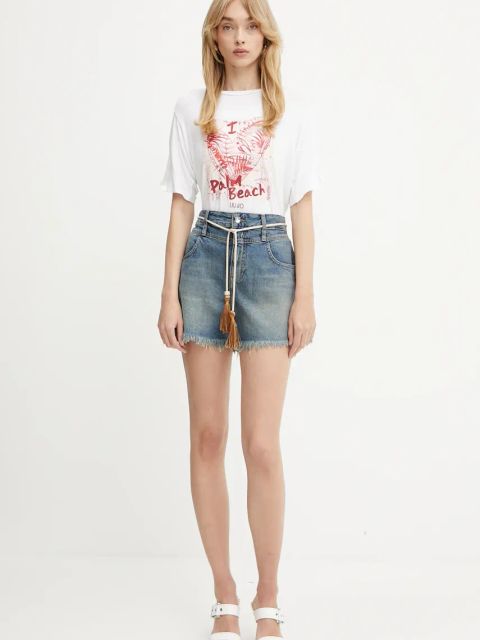 Liu Jo t-shirt damski kolor biały VA5155.JS360