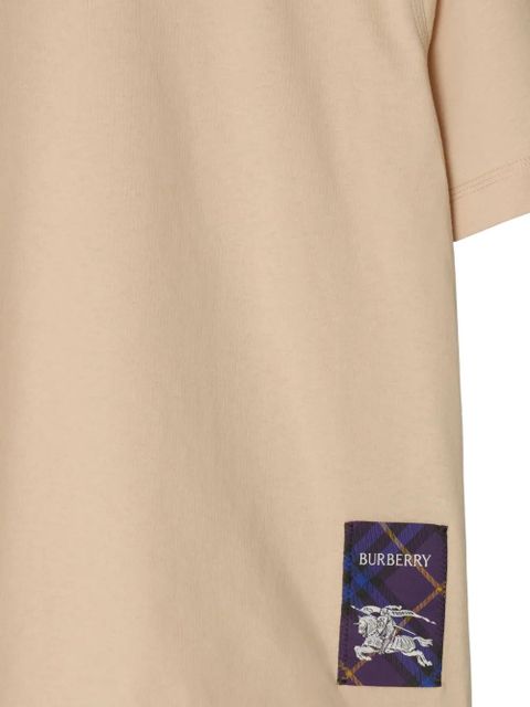 Burberry check-label cotton T-shirt - Neutrals