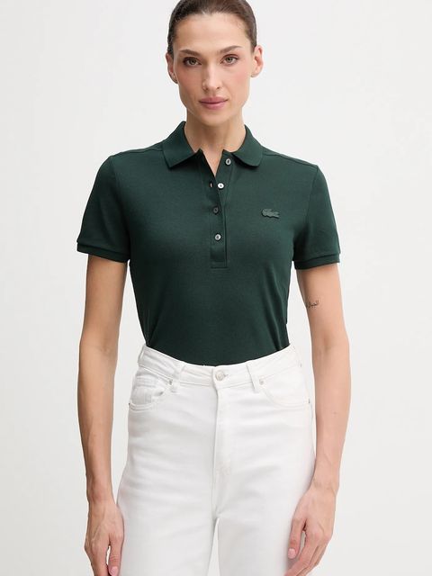 Lacoste polo damski kolor czarny PF5462