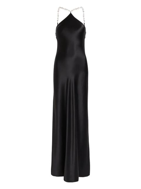 STAUD Cadence faux-pearl strap dress - Black - zdjęcie produktu nr 1