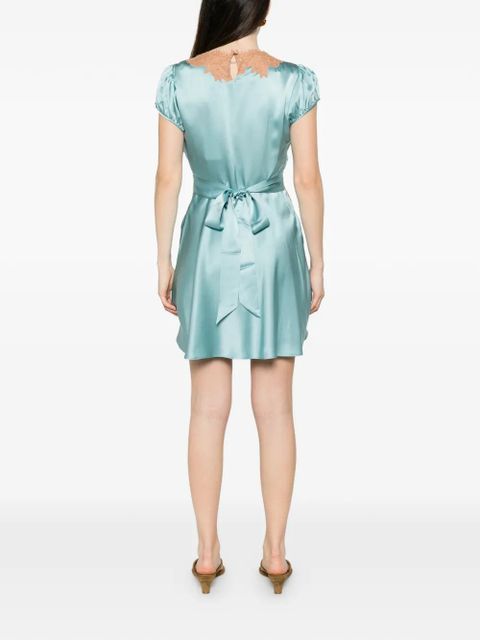 DÔEN Junia lace-trimmed mini dress - Blue