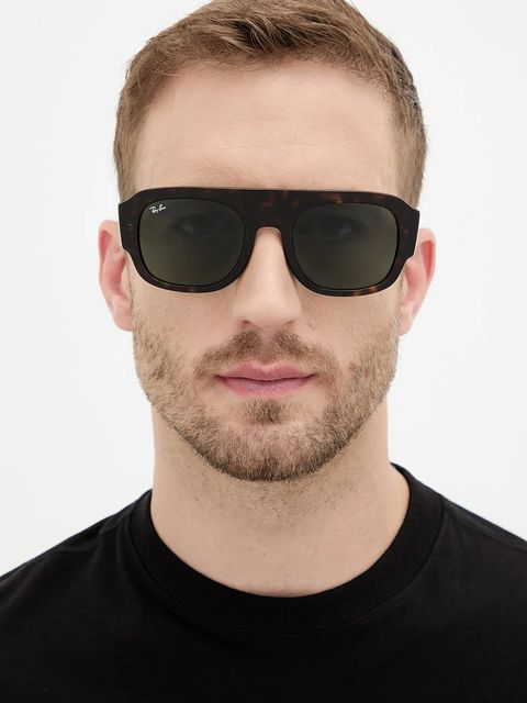 Ray-Ban okulary przeciwsłoneczne kolor brązowy 0RB2218