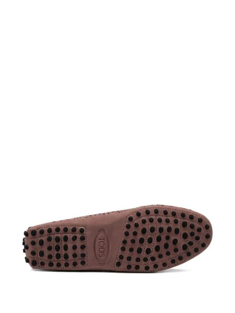 Tod's laser cut bow loafers - Brown