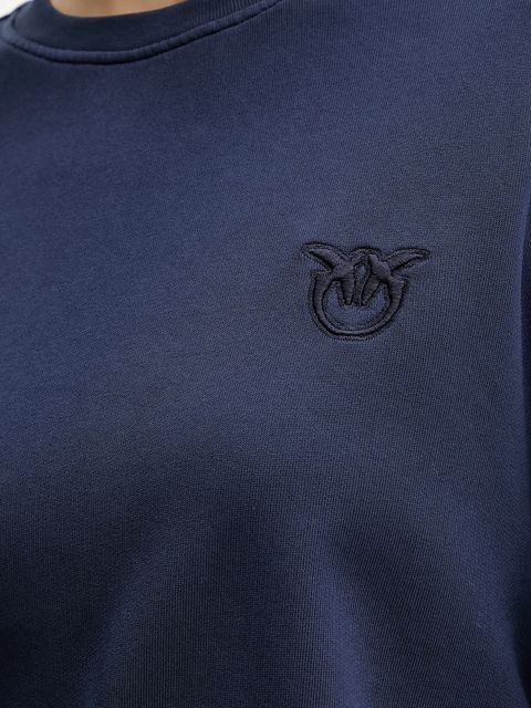 Pinko bluza bawełniana damska kolor granatowy gładka 105510 A2RB