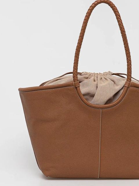 Pedro del Hierro torebka skórzana kolor brązowy 1119572