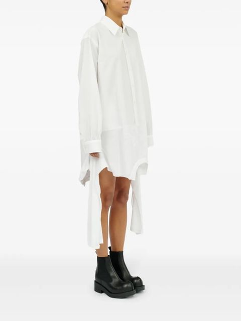 MM6 Maison Margiela asymmetric cotton shirt dress - White - zdjęcie produktu nr 2