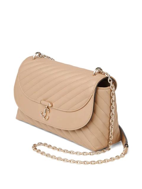 Jimmy Choo Curve quilted chain-strap cross-body bag - Neutrals