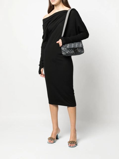 FENDI houndstooth-pattern baguette bag - Neutrals - zdjęcie produktu nr 2